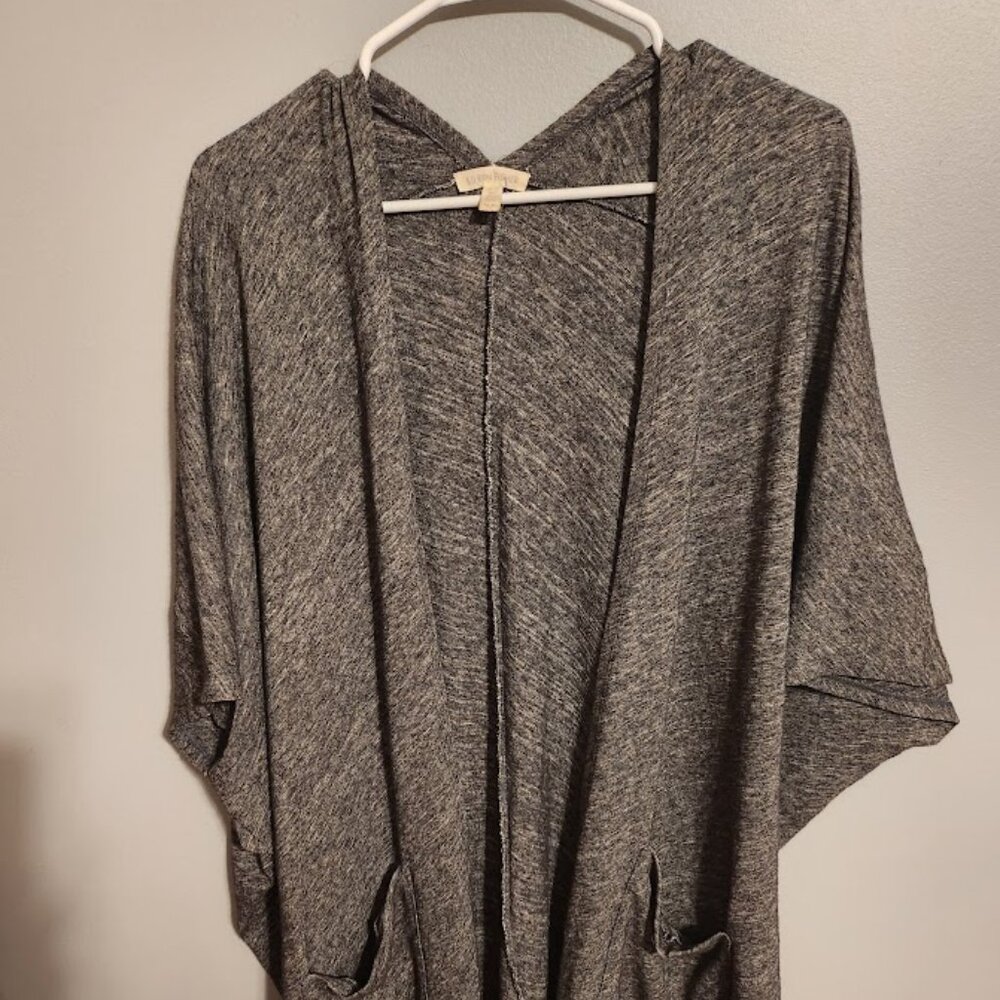 Eileen Fisher Women's Italian Cotton/Wool Dolman Cardigan/Poncho Size Medium